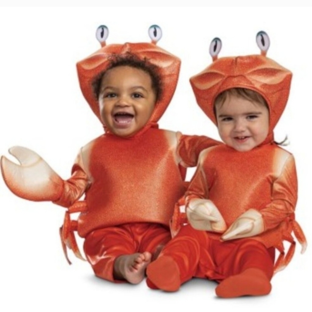 NWT Disney The Little Mermaid Sebastian Infant Costume Halloween Size 12-18M New